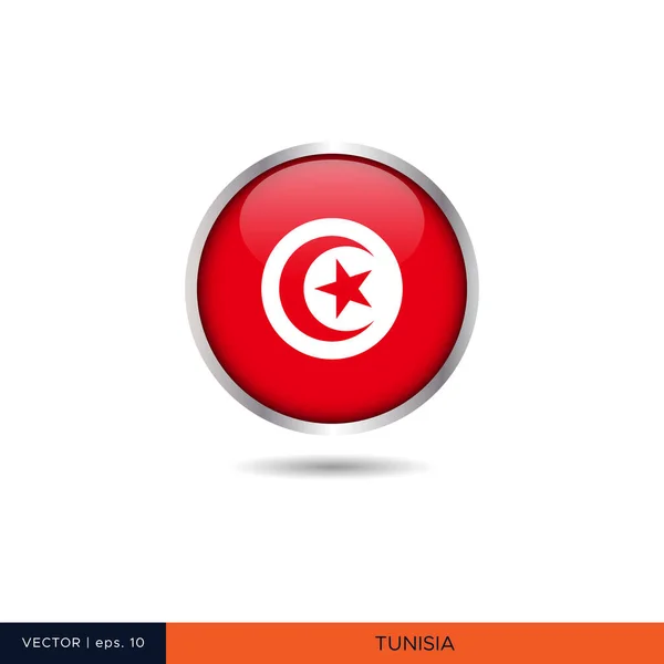 Tunisia Flag Vector Design — Stock Vector