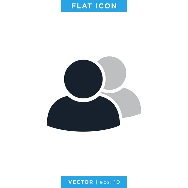 Modèle Conception Vectorielle Icône Profil Groupe Icône Équipe — Image vectorielle