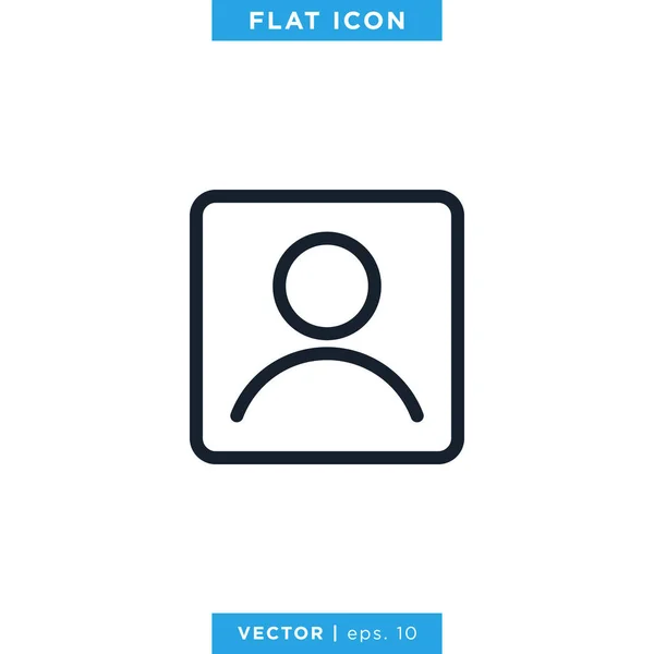 Profiel Icon Vector Ontwerp Template Aanpasbare Beroerte — Stockvector