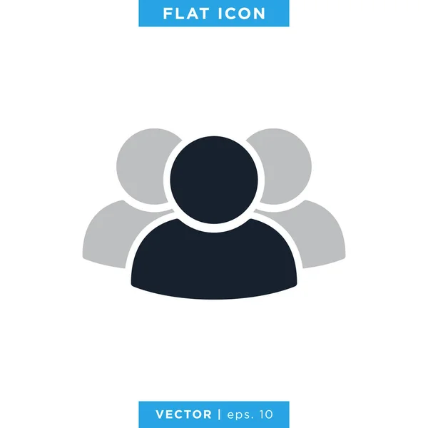 Modèle Conception Vectorielle Icône Profil Groupe Icône Équipe — Image vectorielle