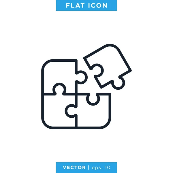 Bulmaca Simgesi Vektör Logo Tasarım Şablonu. Düzenlenebilir Vuruş.