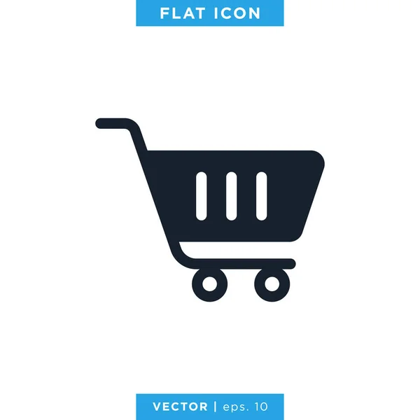 Warenkorb Trolley Icon Vector Logo Design Template Editierbarer Vektor Folge — Stockvektor