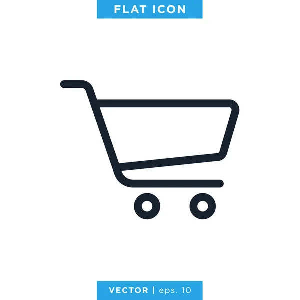 Winkelwagen Trolley Icon Vector Logo Design Template Bewerkbare Vector Eps — Stockvector