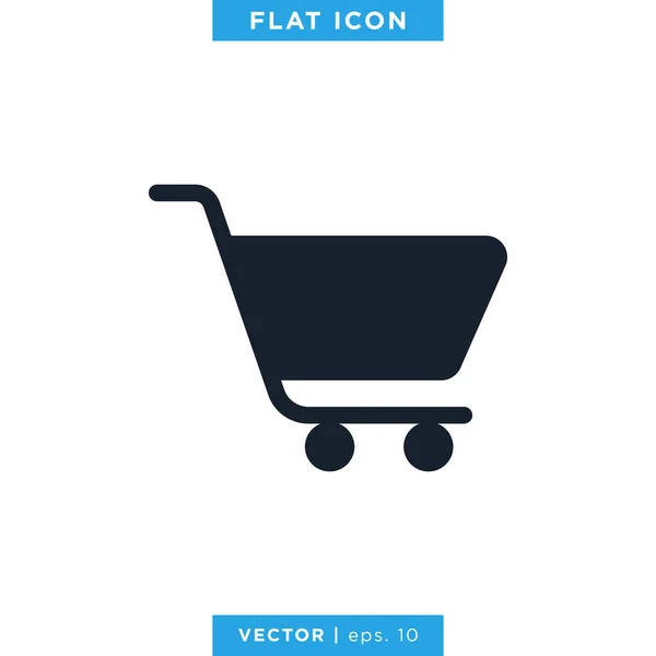 Warenkorb Trolley Icon Vector Logo Design Template Editierbarer Vektor Folge — Stockvektor