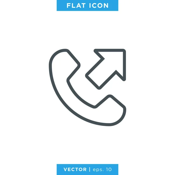 Telefoon Ikoon Vector Illustratie Ontwerp Template Bewerkbare Beroerte — Stockvector