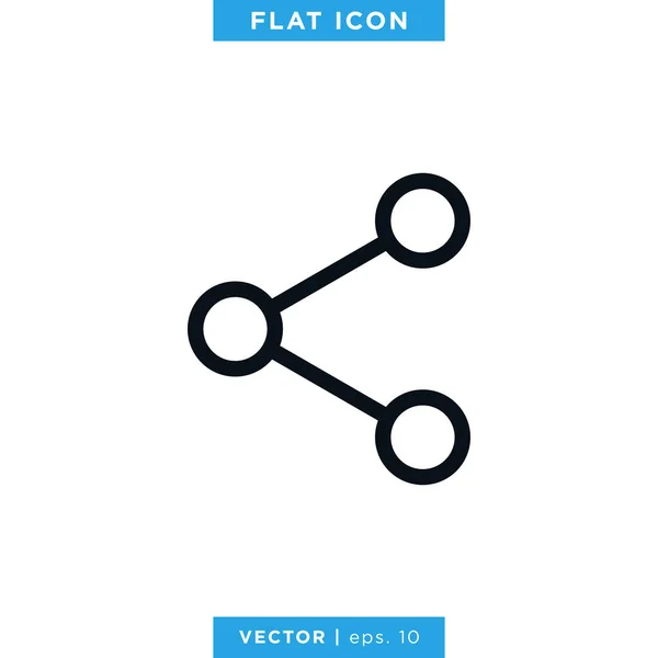 Share Connection Icon Vector Design Template — Stockvektor