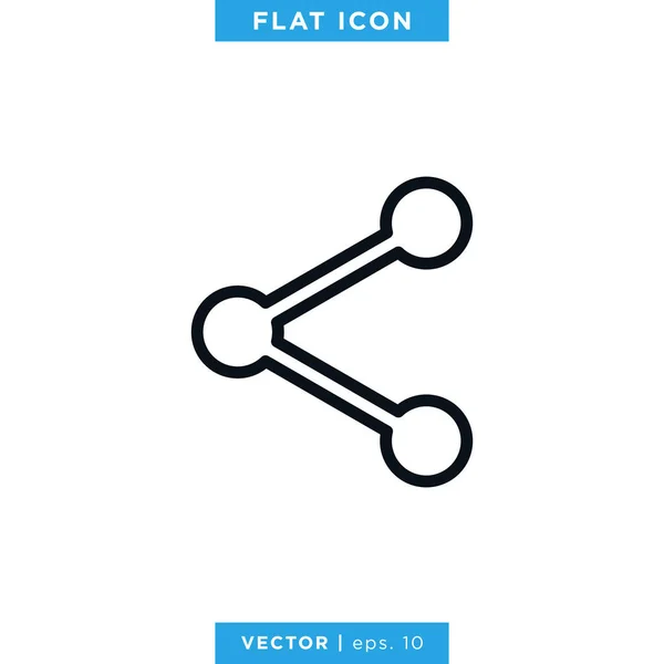 Share Connectie Icoon Vector Ontwerp Sjabloon — Stockvector