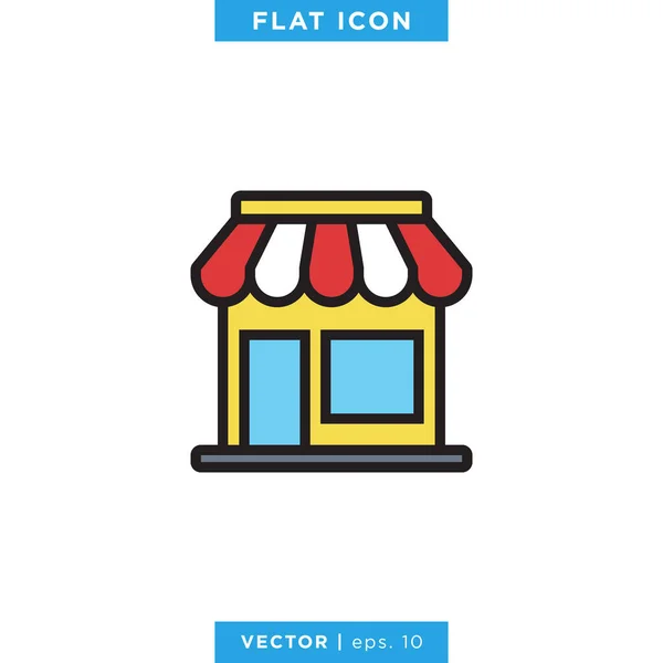 Icono Tienda Vector Logo Design Template — Vector de stock