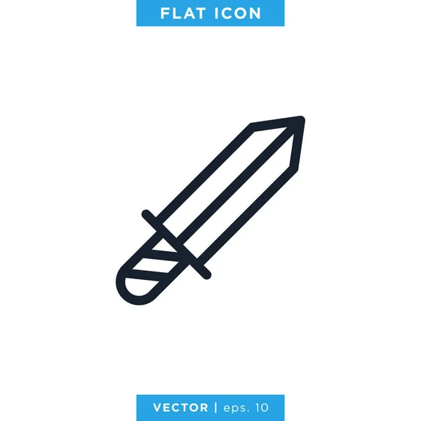 Miekka Kuvake Vektori Logo Malli Syötävä Vektori Eps — vektorikuva