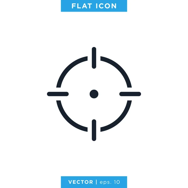 Objetivo Alvo Ícone Vector Design Template — Vetor de Stock