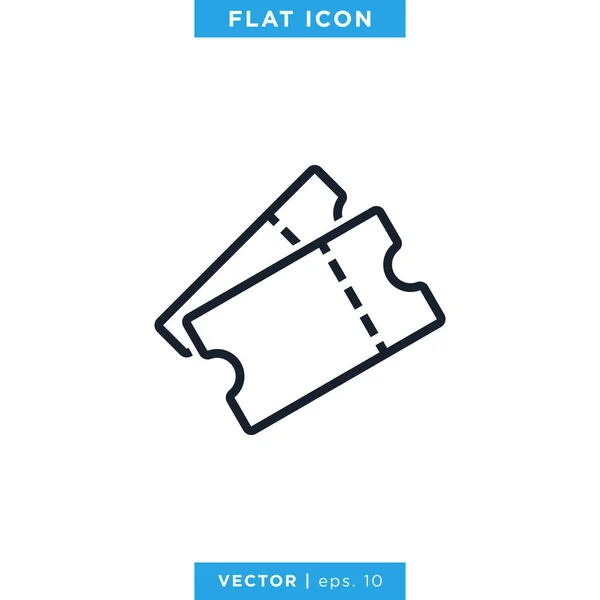 Ticket Icon Vector Logo Design Vorlage — Stockvektor