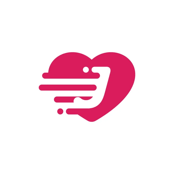 Amor Coração Com Letra Inicial Logo Vector Design —  Vetores de Stock