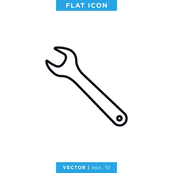 Werkzeuge Icon Vector Logo Design Template Schraubenschlüssel Ikone Editierbarer Vektor — Stockvektor