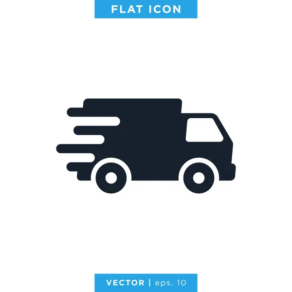 Lieferwagen Icon Vector Design Logo Vorlage — Stockvektor