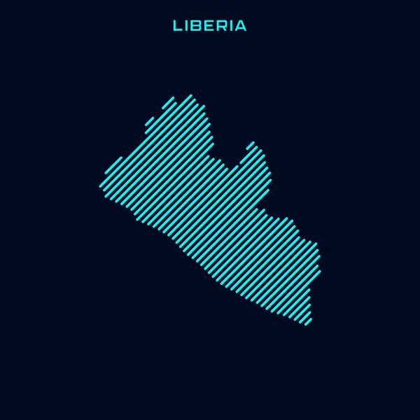 Liberya Çizgili Harita Vektör Tasarım Şablonu Mavi Arkaplan