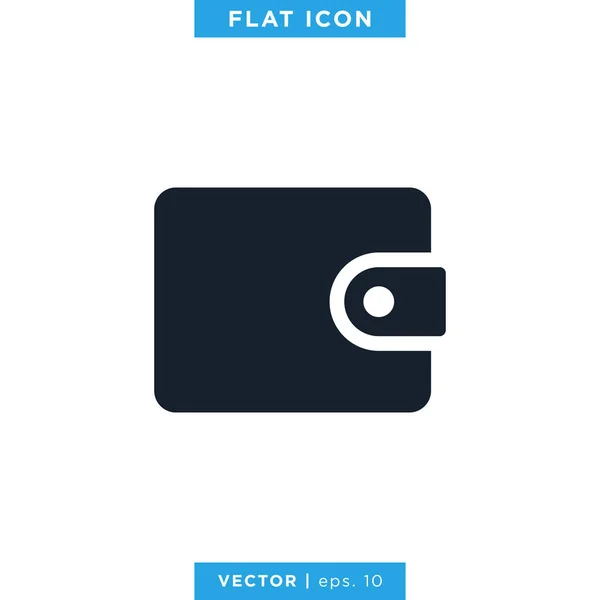 Wallet Icon Vector Logo Design Template — Stock Vector