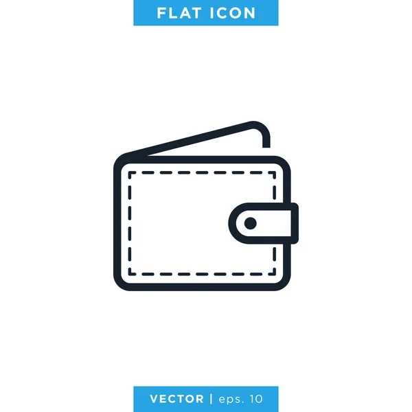 Cartera Icono Vector Logo Diseño Plantilla — Vector de stock