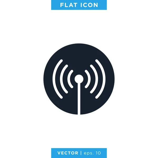 Wifi Signal Icon Vector Logo Design Sjabloon — Stockvector