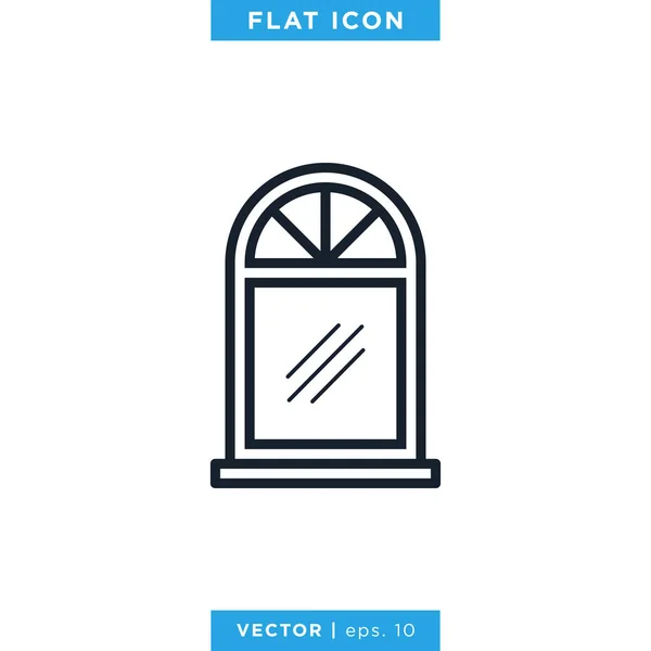 Fenster Icon Vector Logo Design Template — Stockvektor