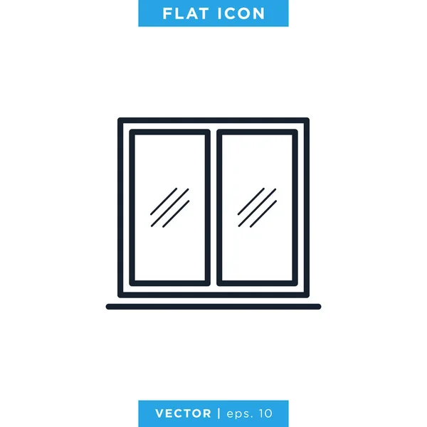 Fenster Icon Vector Logo Design Template — Stockvektor