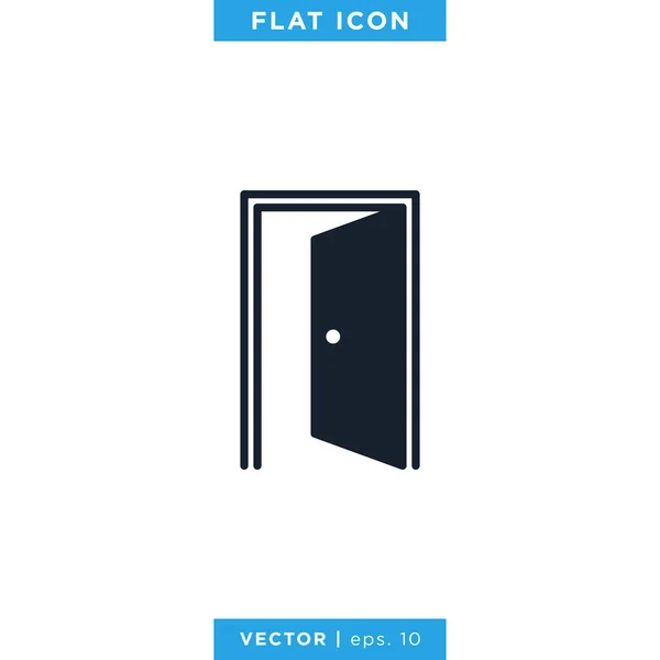 Modèle Conception Vectorielle Icône Porte — Image vectorielle