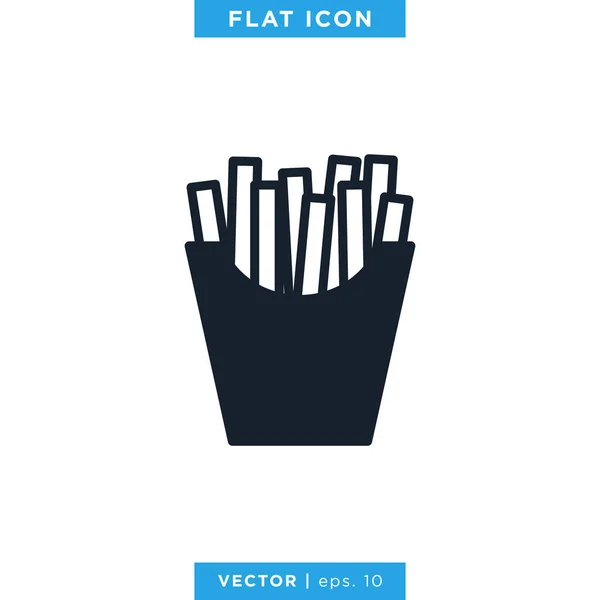 French Fries Icon Icon Vector Design Template — стоковый вектор