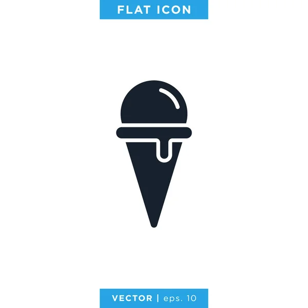 Шаблон Векторного Дизайна Иконок Мороженого — стоковый вектор