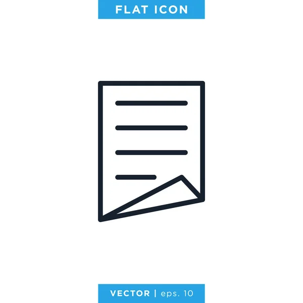 Papier Pictogram Vector Logo Ontwerp Sjabloon — Stockvector
