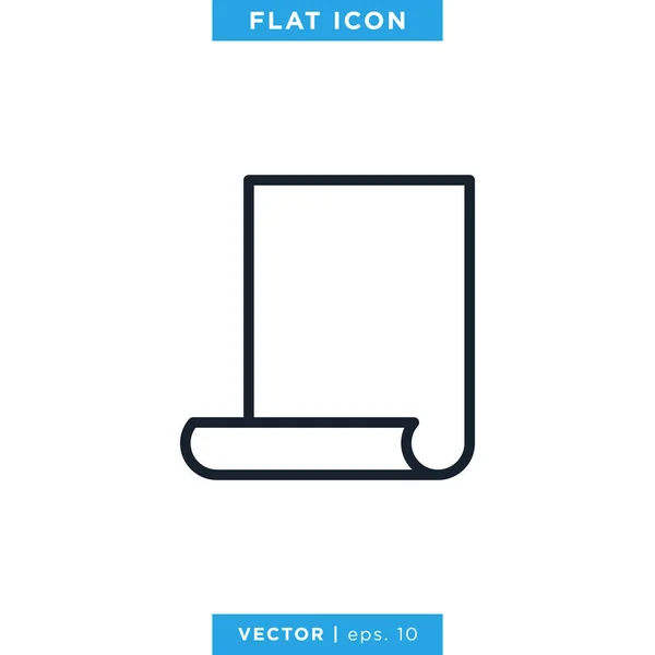 Papier Icon Vector Logo Design Vorlage — Stockvektor