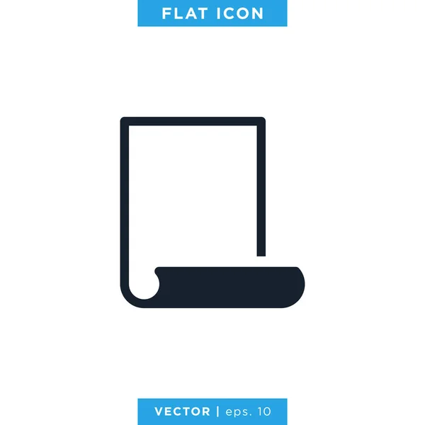Papier Pictogram Vector Logo Ontwerp Sjabloon — Stockvector