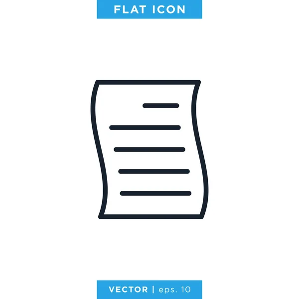 Kağıt Simgesi Vektör Logo Tasarımı Şablonu — Stok Vektör