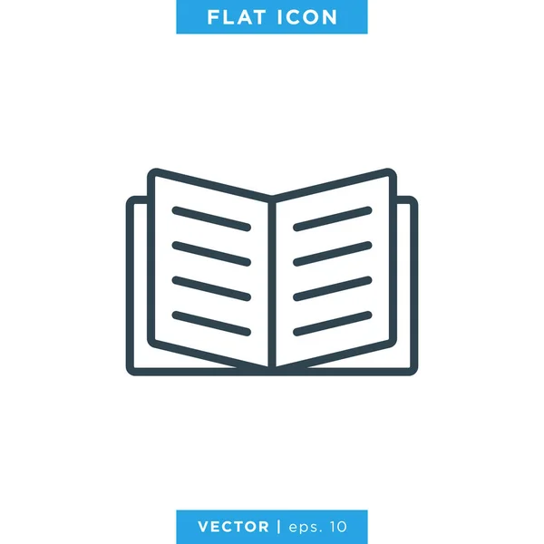 Boek Icon Vector Design Template Bewerkbare Beroerte — Stockvector