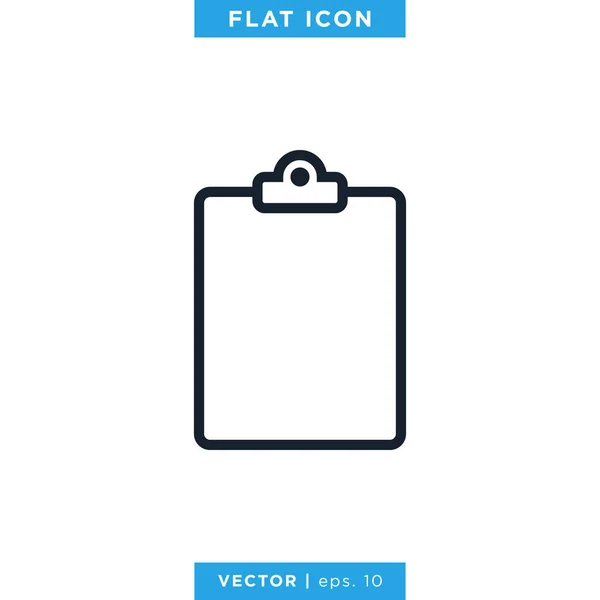 Klembord Papier Pictogram Vector Ontwerp Sjabloon — Stockvector