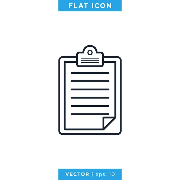 Klemmbrett Papier Icon Vector Design Template — Stockvektor