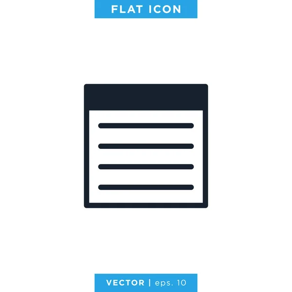 Sticky Note Notepad Icon Vector Logo Design Sjabloon — Stockvector