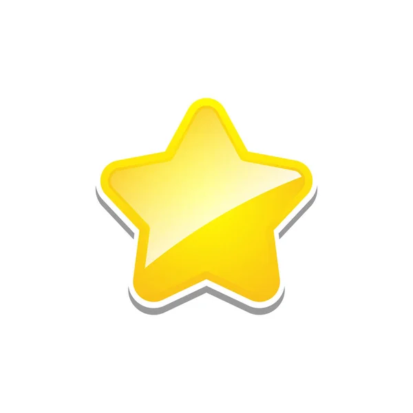 Шаблон Дизайна Значка Желтая Звезда — стоковый вектор