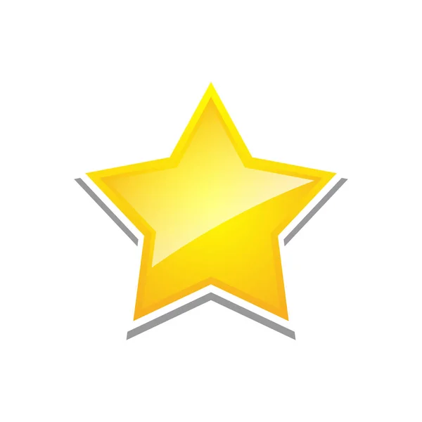 Yellow Star Icon Vector Logo Design Template — Stock Vector