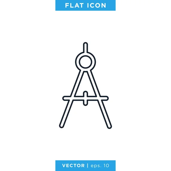 Redazione Bussola Outline Icona Modello Progettazione Vettoriale — Vettoriale Stock