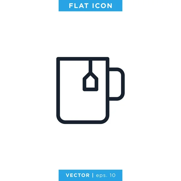 Plantilla Diseño Vectores Tea Icon Trazo Editable Icono Bebida — Vector de stock