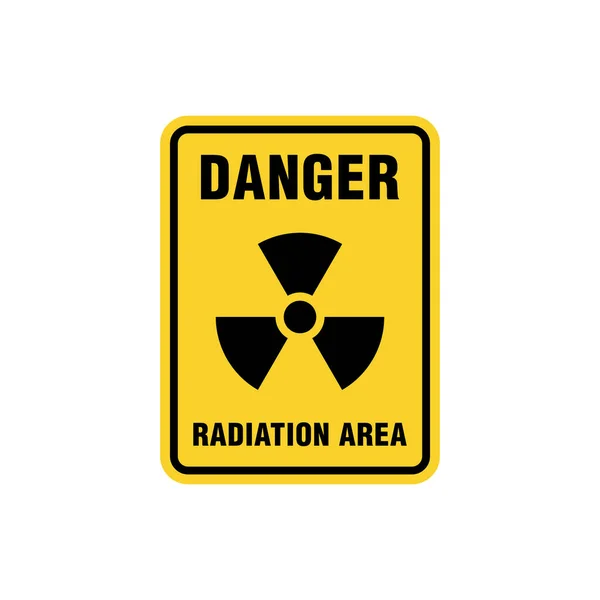 Radioaktív Figyelmeztető Jel Vektor Sablonja — Stock Vector