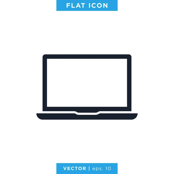 Laptop Icon Vector Logo Design Vorlage — Stockvektor