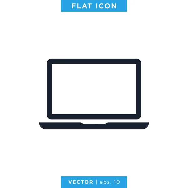 Laptop Icon Vector Logo Design Vorlage — Stockvektor