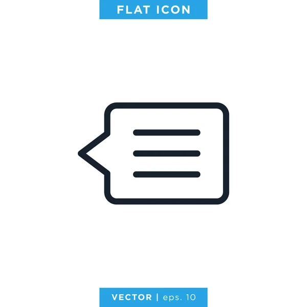 Konuşma Balonu Simgesi Vektör Logosu Tasarım Şablonu Düzenlenebilir Vuruş — Stok Vektör