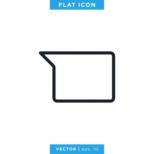 Speech Bubble Icon Vector Logo Design Template Essbarer Schlaganfall — Stockvektor
