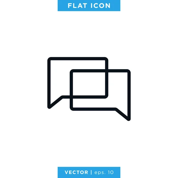 Speech Bubble Icon Vector Logo Design Template Bewerkbare Beroerte — Stockvector