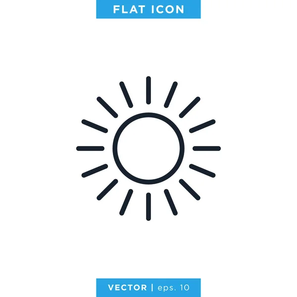 Zon Pictogram Vector Ontwerp Template Aanpasbare Beroerte — Stockvector