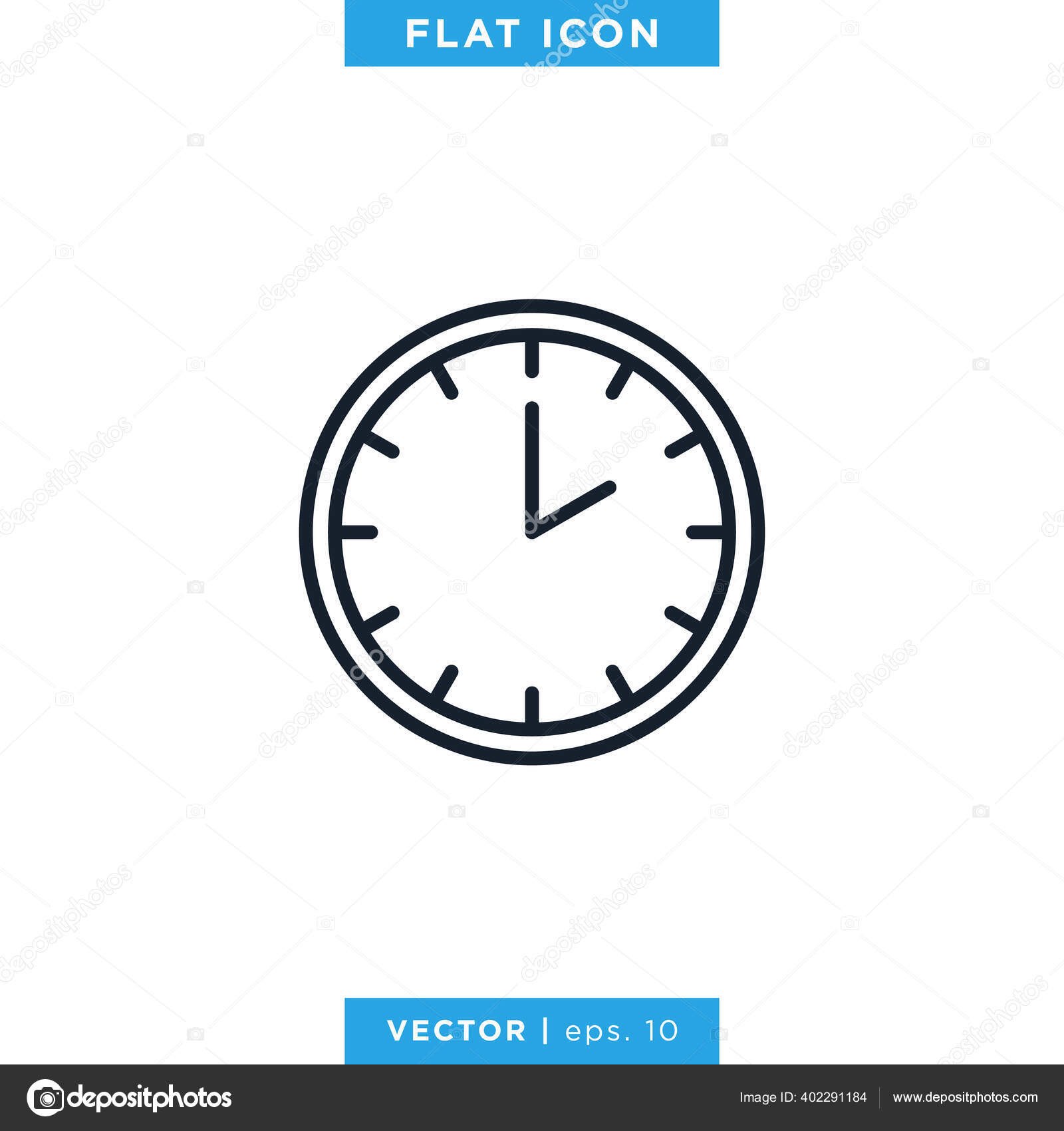 Modele Conception Vectorielle Icone Horloge Temps Avc Modifiable Image Vectorielle Par Fafostock C Illustration
