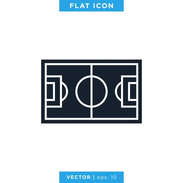 Fodbold Fodbold Felt Ikon Vektor Design Skabelon – Stock-vektor