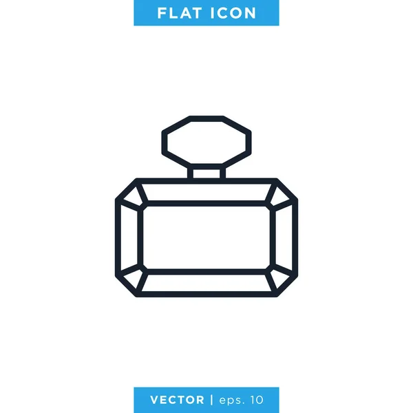 Parfüm Icon Vector Design Template Essbarer Schlaganfall — Stockvektor