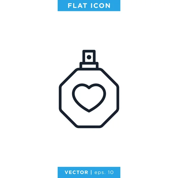 Perfume Icon Vector Design Template Colpo Modificabile — Vettoriale Stock